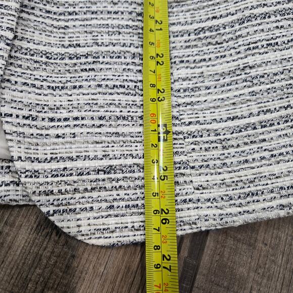 Zanella Claire Blazer Jacket Tweed Cotton Linen Gray Silver Metallic 14 Plus - Picture 8 of 8